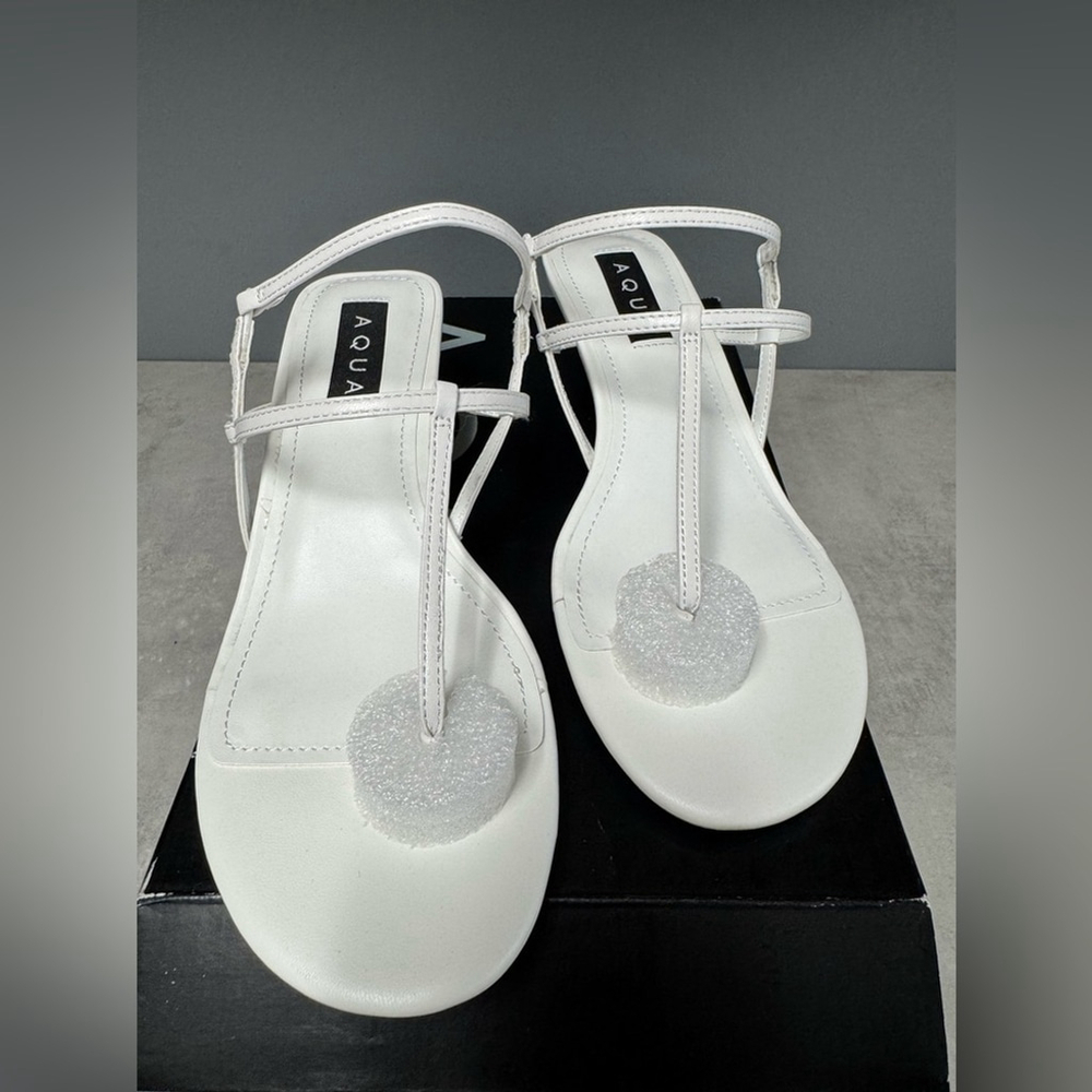 NIB- Aqua Elegant White Sandals